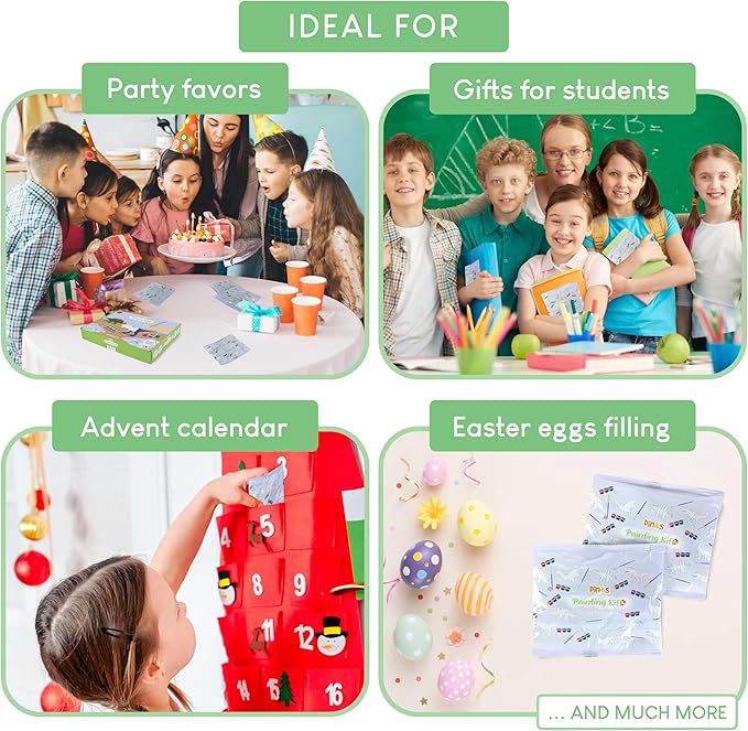 BONNYCO Dinosaur Party Favors for Kids Painting Kit Pack 16, Dinosaur Goodie Bags Stuffers for Kids 3-5 4-8. Goody Bag Stuffers, Pinata Filler. Classroom Prizes, Return Gifts Birthday Party Boys