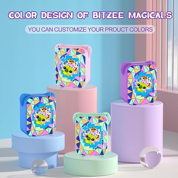 Silicone Case for Bitzee Magicals Interactive Toy, Protective Sleeve 2 in 1 Cover + Lanyard for Bitzee Magicals Interactive Toy Electronic Pets Accessories - Purple