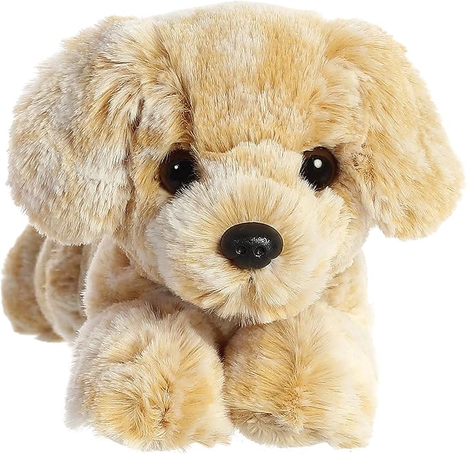 Aurora® Adorable Mini Flopsie™ Rusty Retriever™ Stuffed Animal - Mini Companions Ready for Playful Adventures - for Kids All Ages, Toddlers, Adults, and Families - Brown 8 Inches
