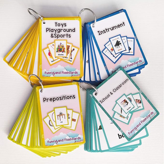 Toys&Sports/Instrument/Classroom/Prepositions Flash Cards English Kids Montessori Learning Toy Child Pocket Card Pre-Kindergarten