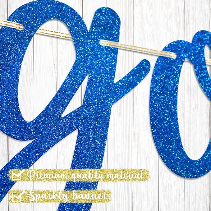 Go Shawty It's Your Birthday Banner, Hip Hop Birthday Party Decorations Supplies, Rap Theme Bday Bunting Sign, Pre-strung, Photo Props (Blue)