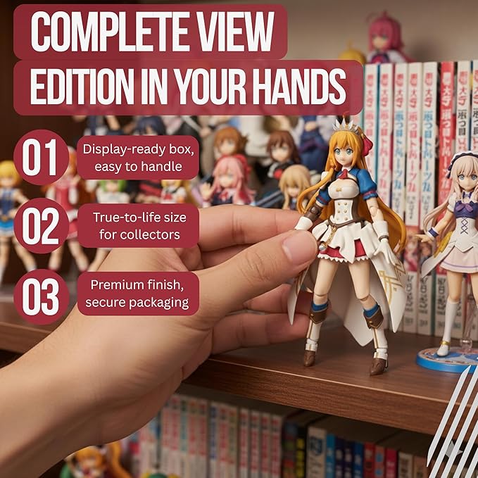 AURUS Peccorine Figma Action Figure 6-Inch Anime Collectible with Interchangeable Face Plates, Multicolor