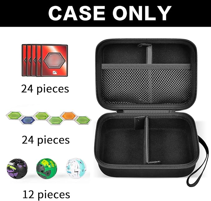 PAIYULE Case Compatible with Bakugan for Baku Gear Pack, Toys Organizer Storage for Bakucores Cards and Ultra Collectible Action Figures, Toy Container Holder for Bakugon Figure (Box Only) Black