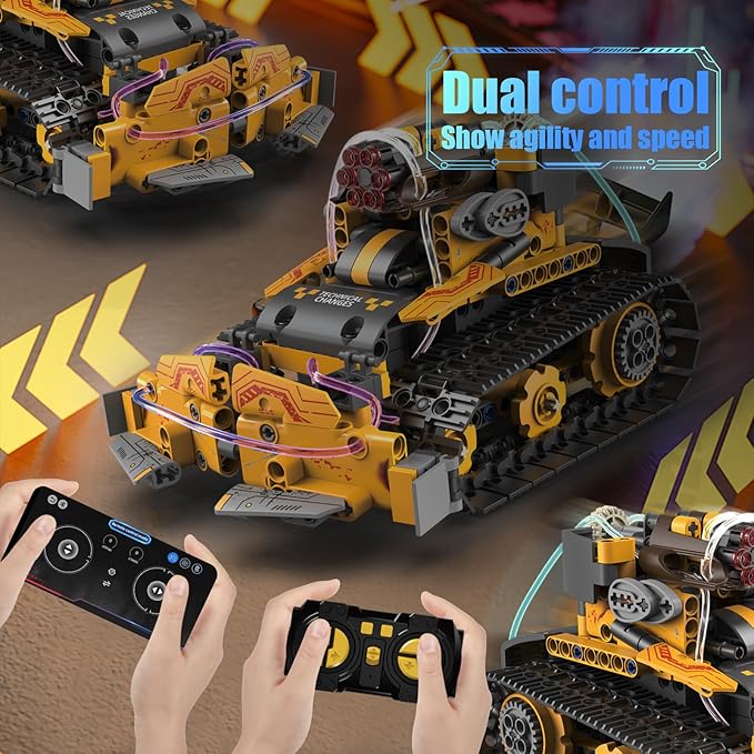 Building Toys STEM Robot Kit，5 in 1 Remote & APP Controlled Building Set，DIY Educational Building Blocks Set ，Educational Gift for Boys Girls Age 6 7 8 9 10 11 12 13 14+ Year Old