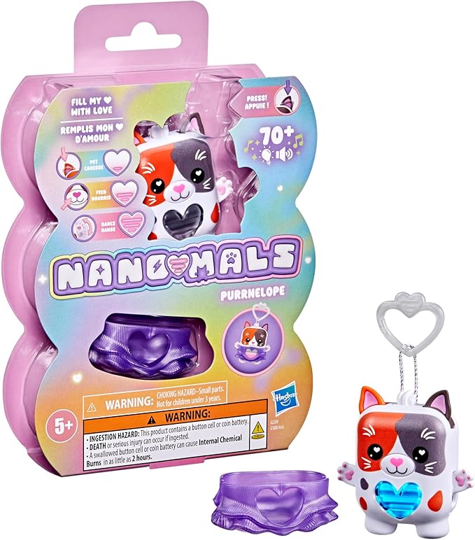 Purrnelope The Calico Kitty, Electronic Pet Cat, 70+ Responses, Interactive Fidget Toys for Girls & Boys Ages 5+