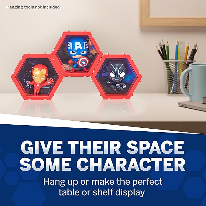 Wow! PODS 4D Marvel Captain America Toy, Unique Connectable & Collectable Bobblehead Figure, Wall/Shelf Display, Toy Action Figure, Toy Figures, Captain America Action Figure, Gifts for Kids & Adults