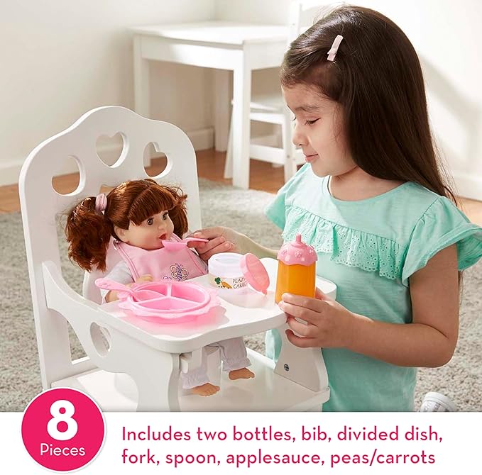 Melissa & Doug Mine to Love Baby Food & Bottle Play Set for Feeding Dolls Baby Doll Feeding Set, Disappearing Milk Bottle Toy for Kids 3+