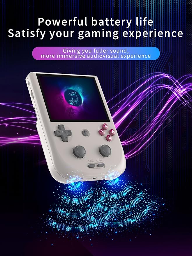 RG405V Handheld Game Console 4’’ IPS Touch Screen Android 12 Unisoc Tiger T618 64-bit Game Player Built-in 5500mAh Battery 128G TF Card with 3154 Games(RG405V Gray)