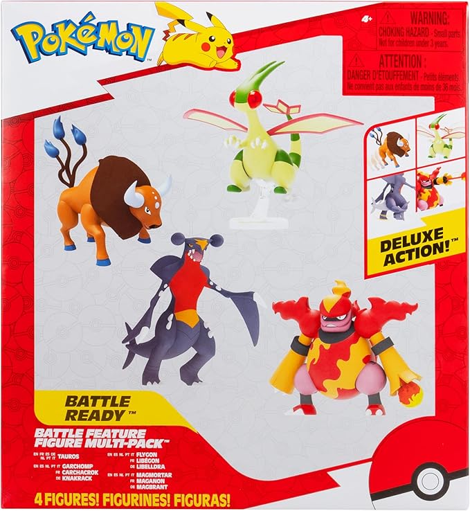 Pokemon Battle Feature Figure 4 Pack - Features Four 4.5-Inch Battle Ready Figures
