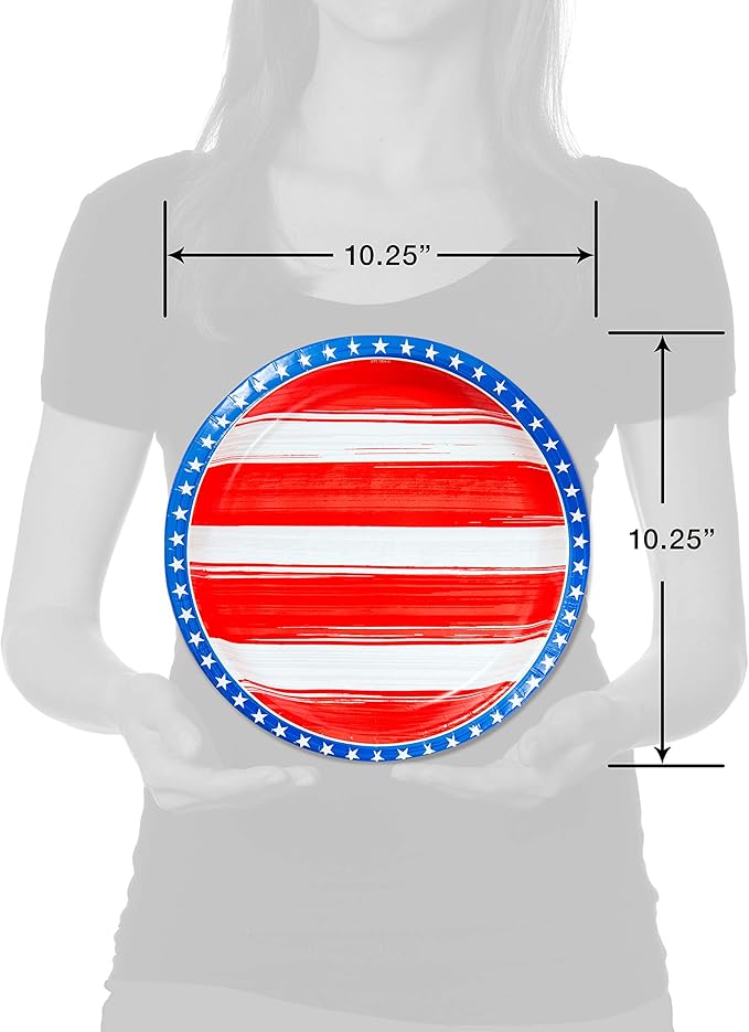American Greetings Memorial Day Party Supplies, Paper Dinner Plates (36-Count)