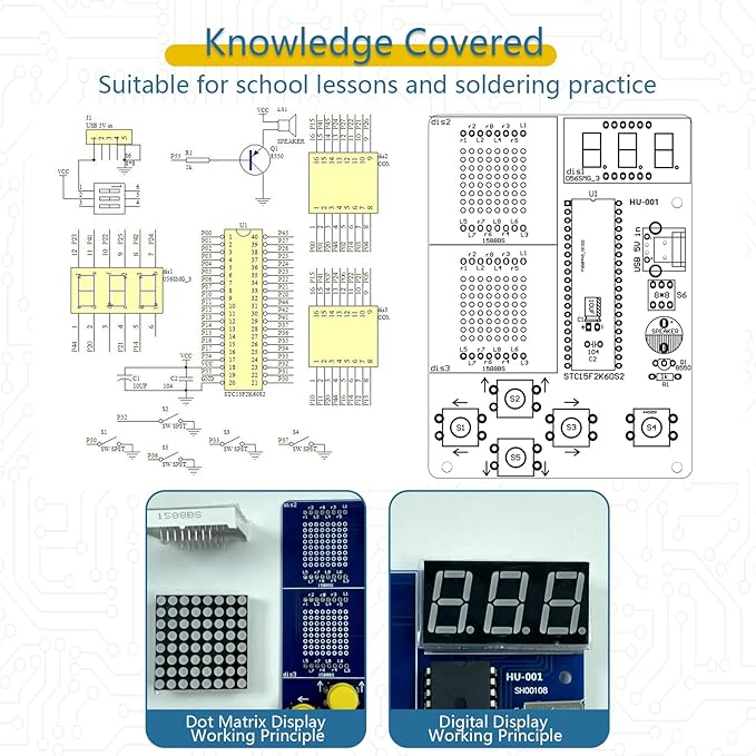 EI Electronic Pixel games Electronic DIY kits for teenagers soldering kits adults Suitable for school students learning education and teaching