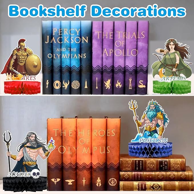 Greek Mythology Honeycomb Centerpieces Table Decorations, 15pcs Olympian Gods Honeycomb Centerpieces, Htabiol Greek Mythology Decor, Greek Gods Party Decorations, Suit for Ancient Greece Party