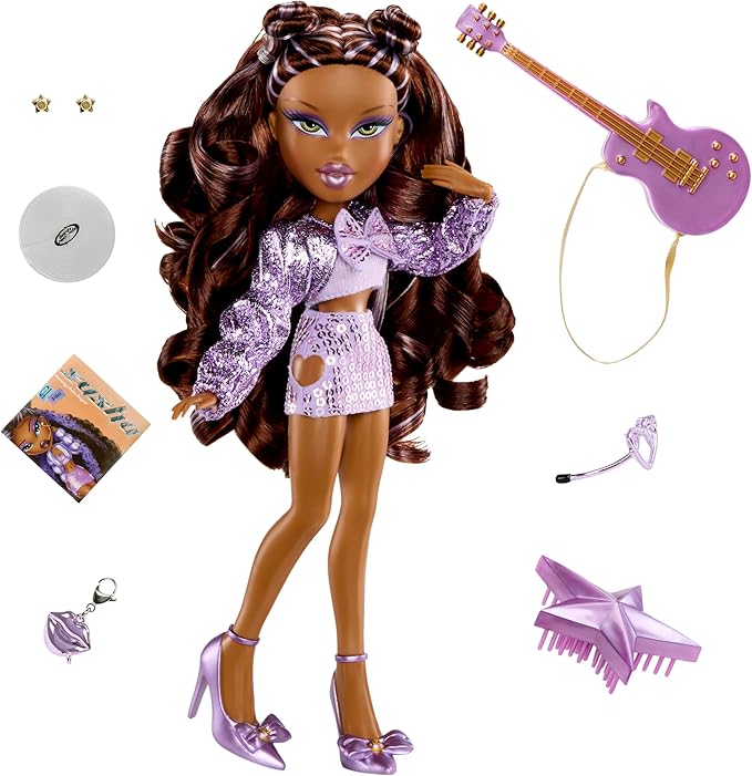 Bratz Pop Starz Sasha Fashion Doll with Accessories and Charm