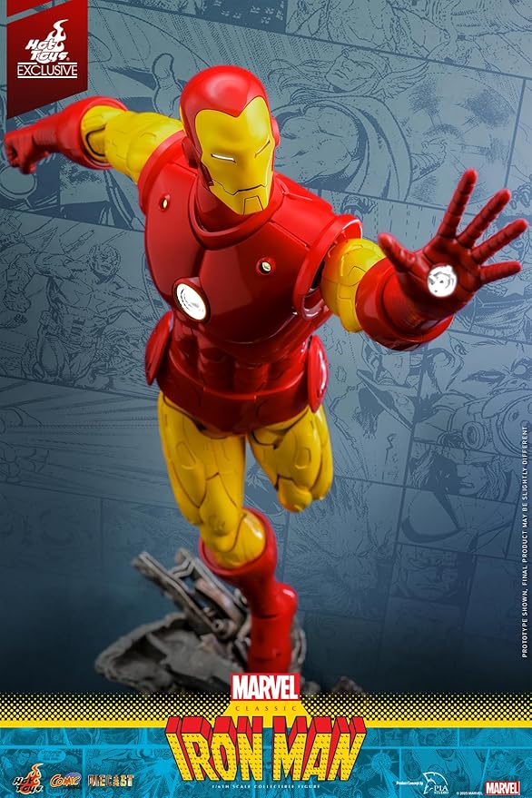 Hot Toys Iron Man Classic Comic Masterpiece CMS014D57 Diecast 1/6 Scale Exclusive, Red