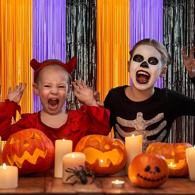 OHOME Halloween Decorations - Halloween Party Decorations | Trick or Treat Backdrop Banner for Wall Door | Halloween Birthday Party Favors Supplies Indoor Outdoor