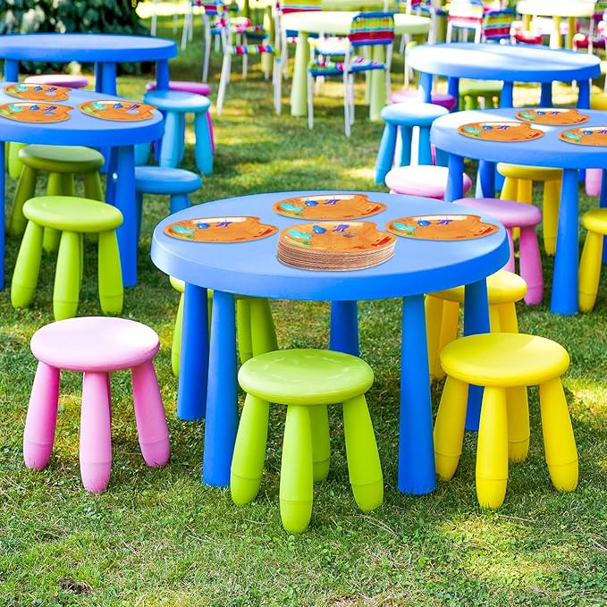 Honeydak 50 Pcs Art Birthday Party Decorations Paint Palette Shaped Paper Plates Bulk Art Plates for Paint Themed Party Decorations Supplies for Dessert Food Tableware Home Artists Baby Shower Favors