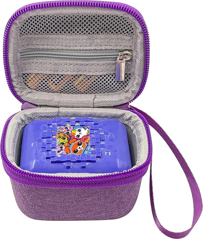 Hard Carrying EVA Case Compatible with Bitzee Digital Pet Interactive Virtual Toy, Storage Travel Holder for Bitzee Virtual Electronic Pets Accessories for Kids (Case Only) (Purple)