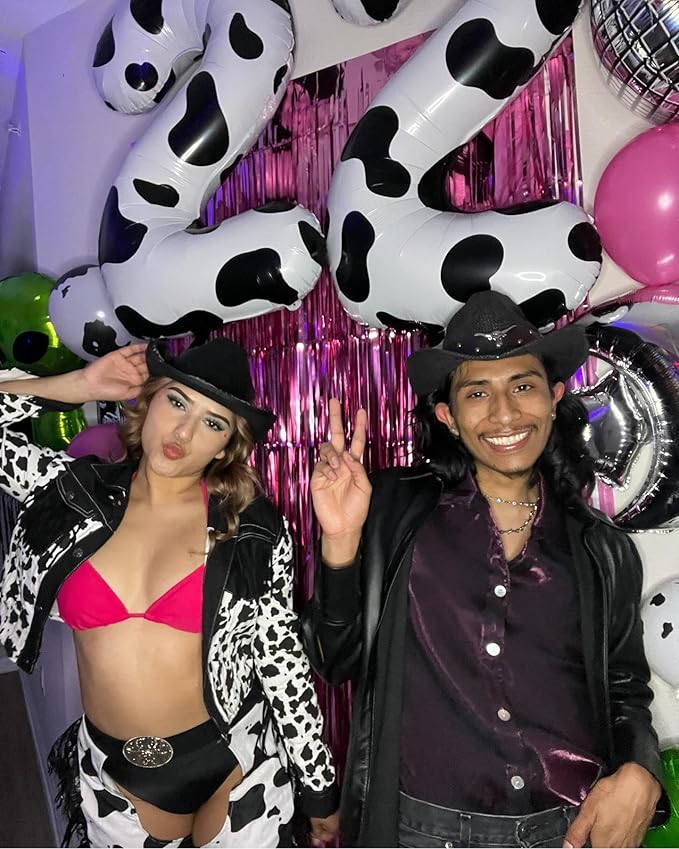Cow Print 7 Balloon, Number 40 Inch Birthday Party Decorations, 7th Balloon Number, Cow Print Seven Birthday Decorations, Number 7