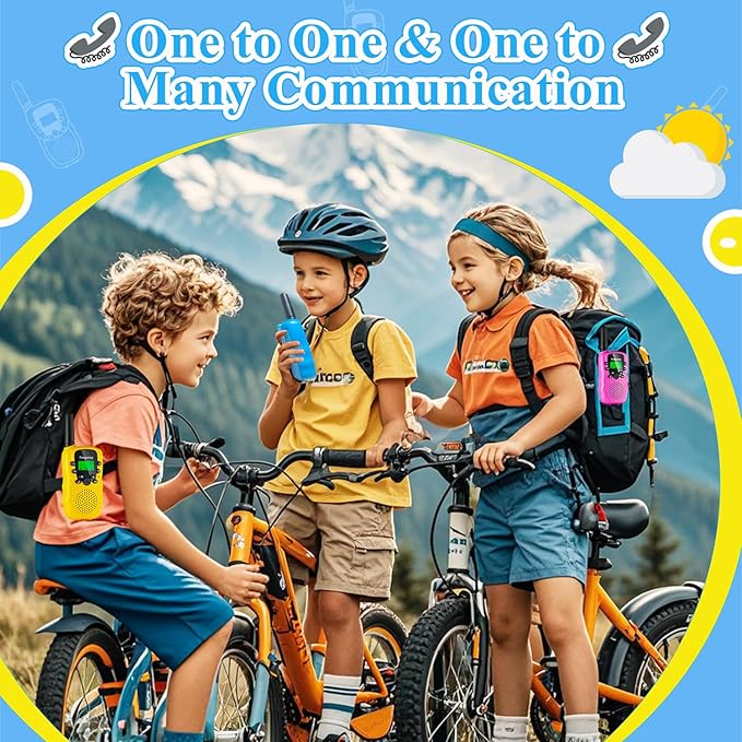Walkie Talkies for Kids, Easter Basket Stuffers/Easter Gifts for Kids, Walkie Talkie Toys for Girls Boys, Outdoor Toys/Games for Kids Age 4-8, Birthday Gifts for 4 5 6 7 8 9 10 Year Old Girl Boys
