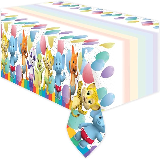Treasures Gifted Officially Licensed Jim Henson's Word Party Tablecloth - Pack of 1 - 54in x 108in - Birthday Party Supplies - Table Cover