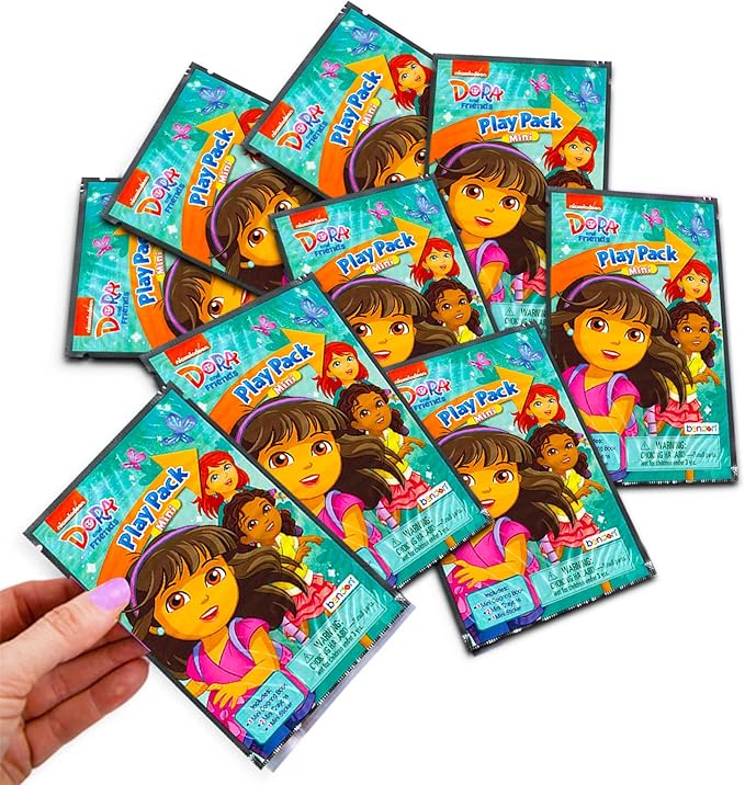 Dora the Explorer Mini Party Favors Set - Bundle with 24 Mini Dora the Explorer Grab n Go Play Packs with Coloring Pages, Stickers and More