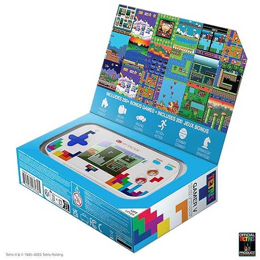My Arcade Tetris Gamer V: Tetris Game preloaded with 200 Bonus Games, Arcade Classics, 2.5 Inch Screen