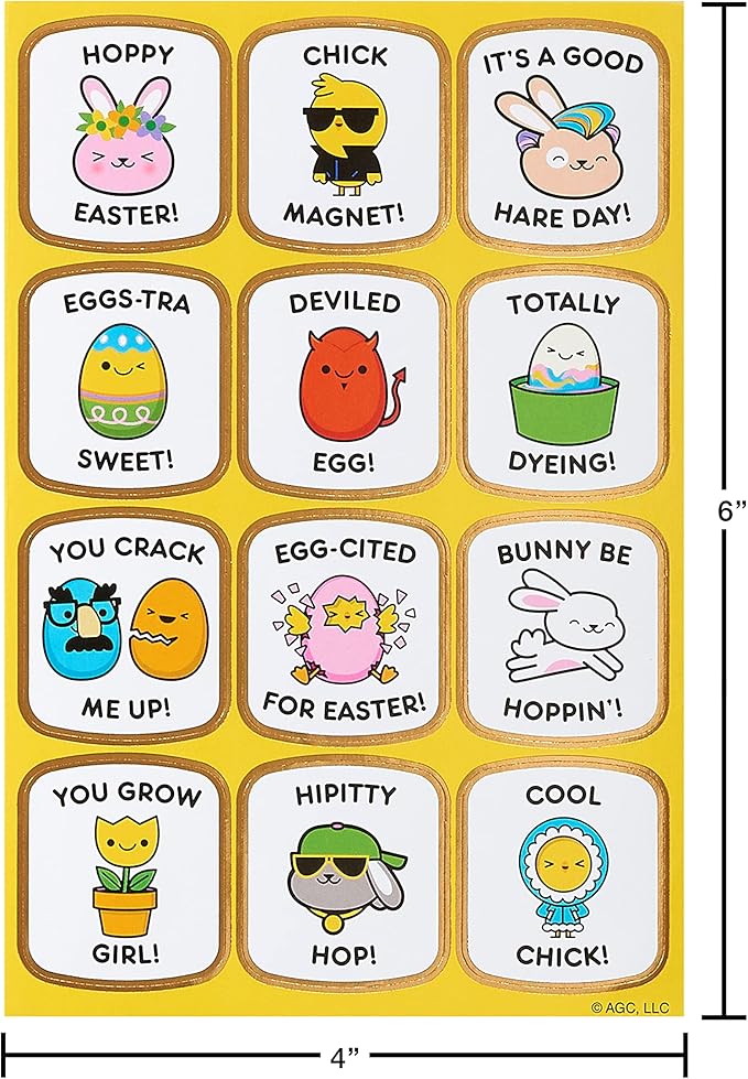 American Greetings 316-Count Easter Stickers for Kids, Easter Eggs and Bunny