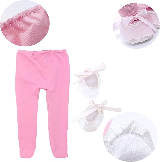 18" Doll Clothes Ballet Ballerina Outfits 5pcs Dance Dress for American OG18 Inch Doll Accessories Sets Girl Doll Clothes Gifts