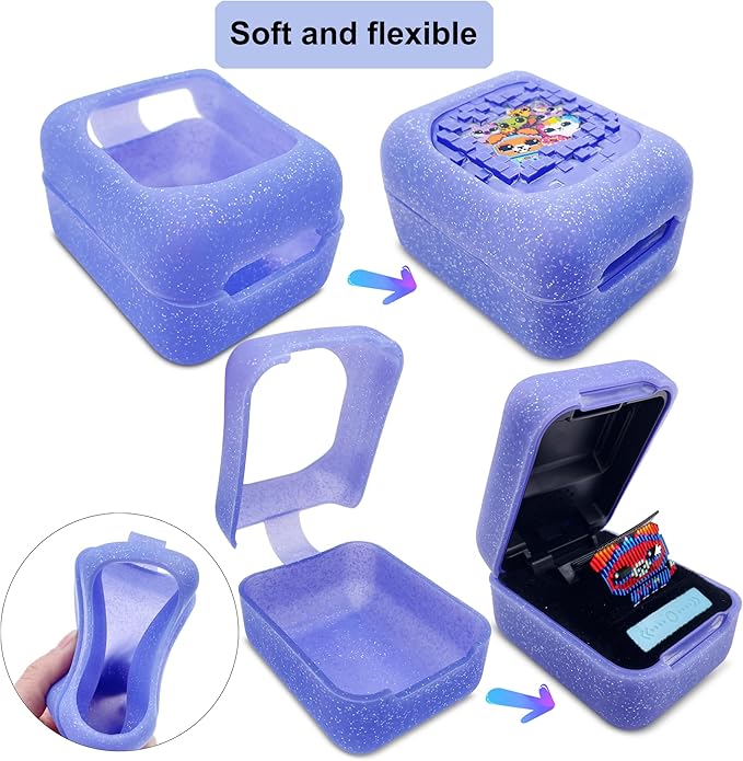 Hard Carrying EVA Case for Bitzee Interactive Toy Digital Pet with 15 Animals Virtual Electronic Pet, Protective Storage Accessory for Bitzee 3D Interactive Pets React to Touch (Silicone Case Cover)