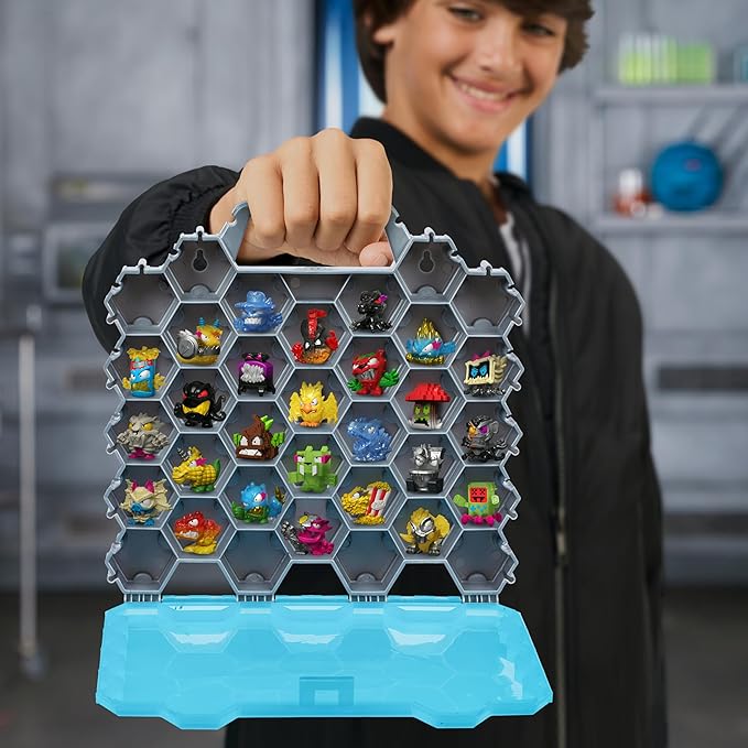 MrBeast Hive Collector Pack Holds 70+ Micro Beasts, with 26 Micro Beasts Including 2 Exclusive Glow-in-The-Dark Swarms, 26 Stickers and 2 Fusion Caps to Continue to Build Out Your Own MrBeast Lab!