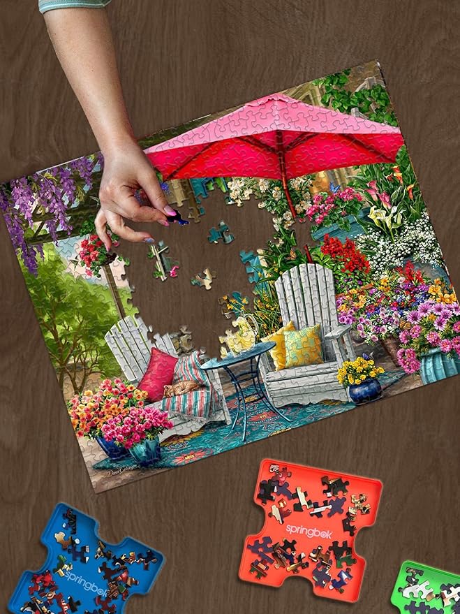 Springbok Sweet Summertime 500 Piece Jigsaw Puzzle for Adults - Poster Now Included - Colorful Flower Puzzle - Unique Cut Pieces - Made in USA
