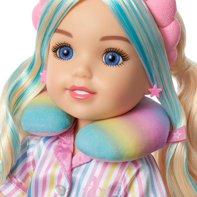 American Girl, AG Sisters Self-Care Sleepover Set, Doll Playset, for 14.5-inch Dolls, 22 pcs, for Ages 4+