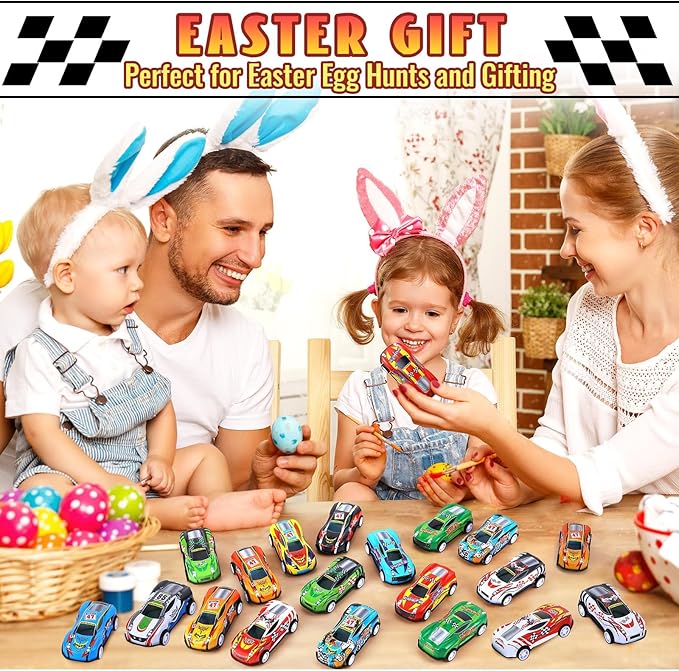 DERTE 280 Pcs Pull Back Cars for Kids Mini Car Toys Bulk Metal Race Vehicles Party Favors Goodie Bag Stuffers Classroom Prizes for Boys Girls Toddlers