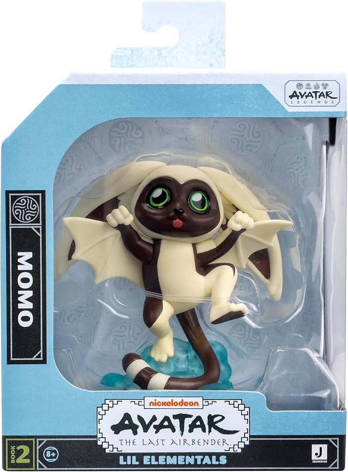 Jazwares Avatar: The Last Airbender Momo - 4-Inch Mini Figure in Kawaii Style in Dynamic Pose with Display Base