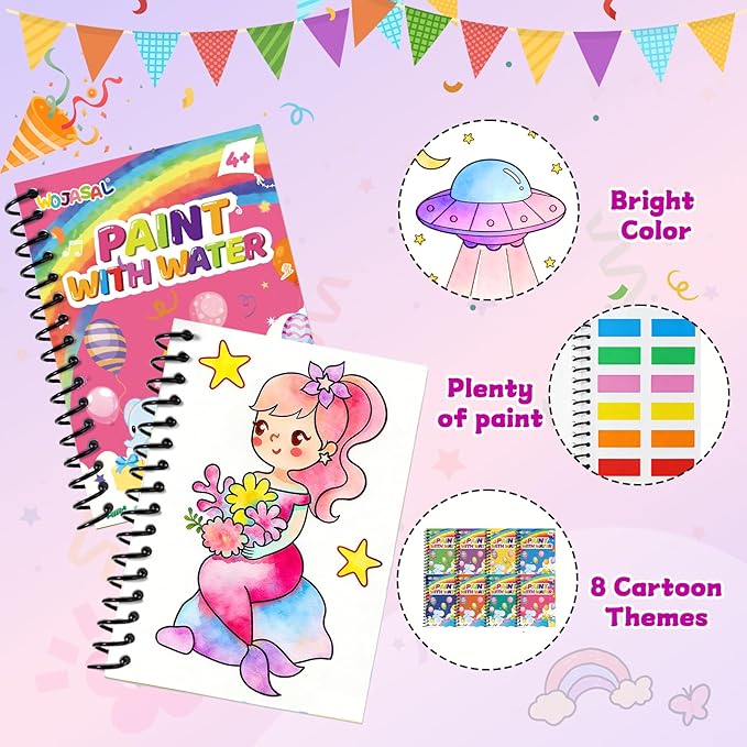 24 Pack Coloring Books Party Favors for Kids Ages 4-8 Bulk Mini Watercolor Books Easter Goodie Bags Stuffers for Kids Students Easter Return Gifts Classroom Prizes Art Crafts