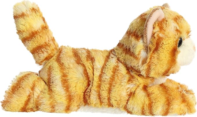 Aurora® Adorable Mini Flopsie™ Ginger Cat™ Stuffed Animal - Mini Companions Ready for Playful Adventures - for Kids All Ages, Toddlers, Adults, and Families - Orange 8 Inches