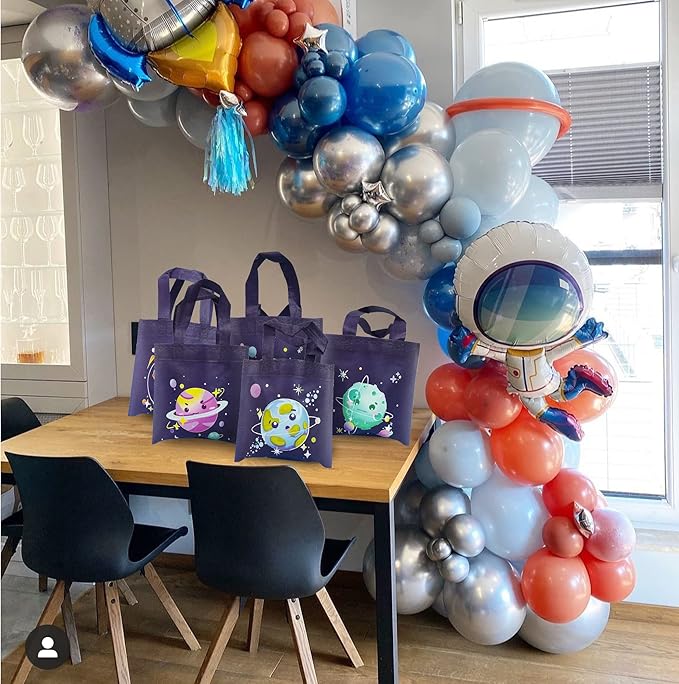 BANBALLON 20 PCS Outer Space Party Favor Bags Space Gift Bags Treat Gift Bags for Kids Galactic Solar System Birthday Party Outer Space Theme Party Baby Shower Goodie Bags Supplies (Space 01)