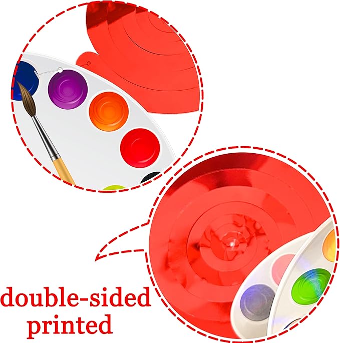 21pcs Art Painting Party Hanging Swirl Decorations Paint Brush and Palette Design Ceiling Streamers for Art Paint Birthday Party Artist Baby Shower Supplies
