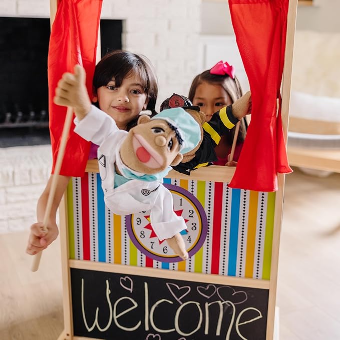 Melissa & Doug Deluxe Puppet Theater - Sturdy Wooden Construction, Age 6+