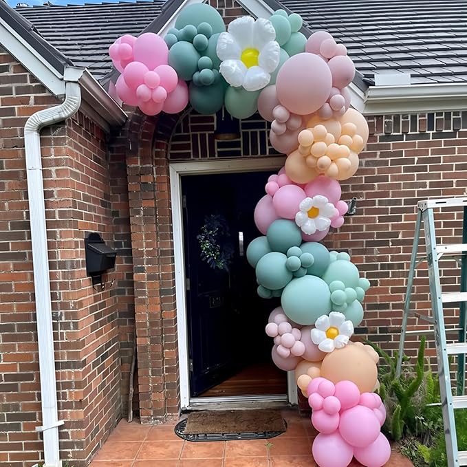 Pink Blue Green Balloons 12inch 60pcs Pale Pink Beige Light Pastel Blue White Sand Dusty Green Helium Latex Balloon Arch Boho Birthday Garden Tea Goose Party Decorations Bridal Baby Shower Wildflower