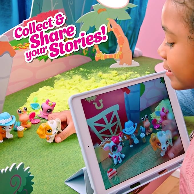 Littlest Pet Shop - Cozy Campfire Play Pack - Series 4 - Gen 7 Authentic LPS Bobble Head Toy Figure, Collectible Toy Animal, Ages 4+
