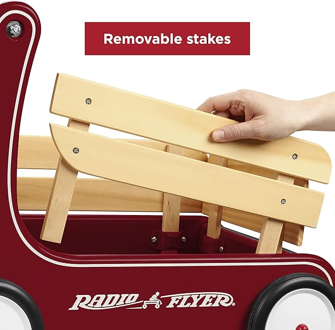 Radio Flyer Classic Walker Wagon, Red, for Kids 1-4 Years Old, Resistance Clickers to Control Speed, Baby Push Walker with Furniture Bumper, for Indoor Play