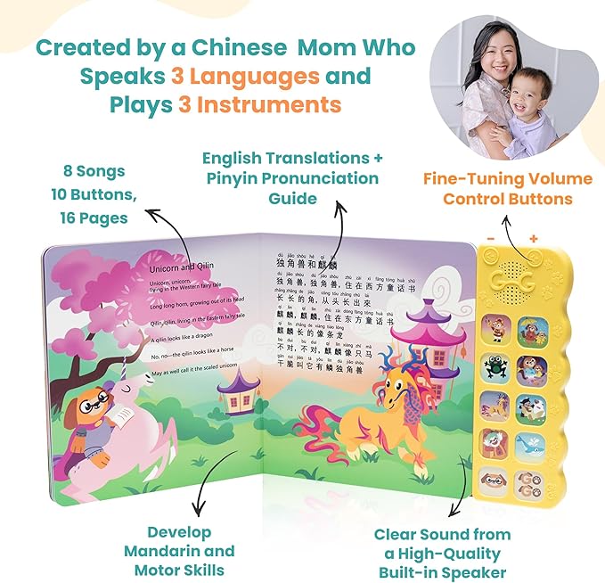 GO GO Learning Chinese is Fun Vol. 1: Bilingual Chinese English Books for Kids with 8 Songs, Chinese New Year Gifts, Learn Chinese, Chinese Gifts, Chinese Book, Chinese Learning Book, Chinese Toys