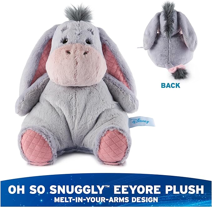 GUND Disney Official Eeyore Oh So Snuggly Plush, Winnie The Pooh, Eeyore Donkey Stuffed Animal for Ages 1 and Up, Grey, 12.5”
