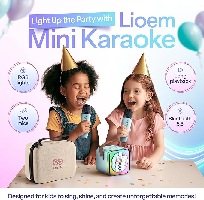 Karaoke Machine for Kids (1, Blue)