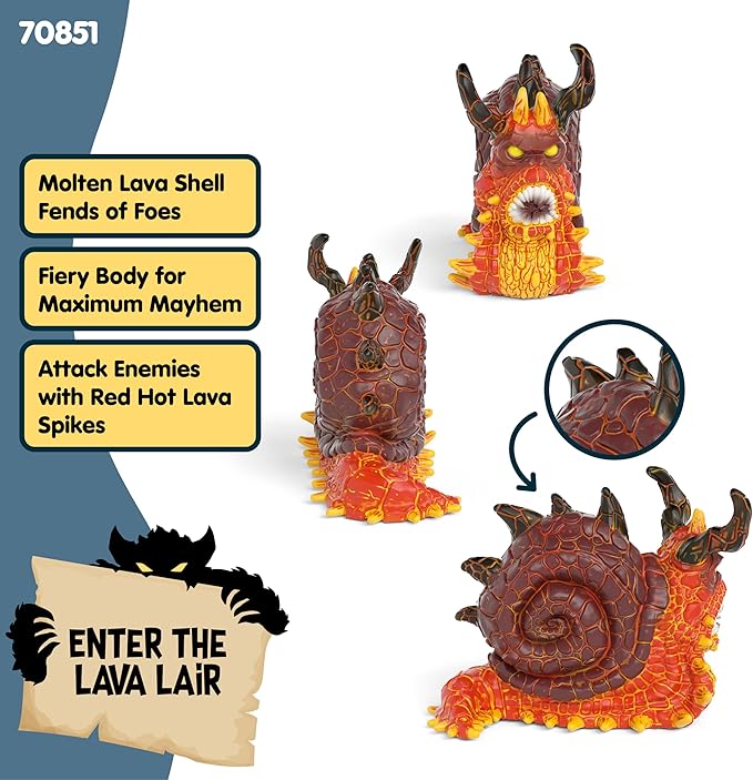 Schleich Eldrador - Lava Snail Figurine - Monster Animal Toys for Boys and Girls - Beast Creature Figures for Ages 7+ | 70851