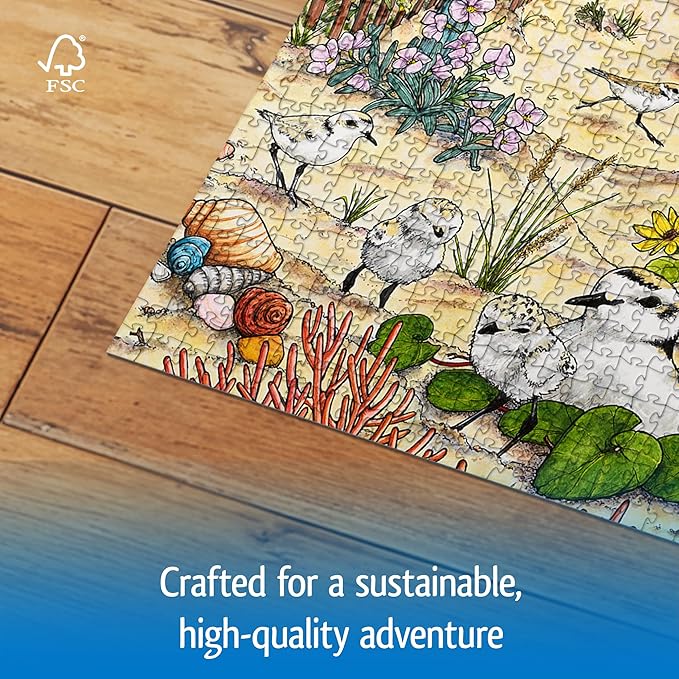 Wonder Forge Don't Disturb The Plovers 1000 Piece Jigsaw Puzzle for Adults | Unique, Perfectly-Fitting Pieces | Fun, Vibrant Imagery | Amazon Exclusive