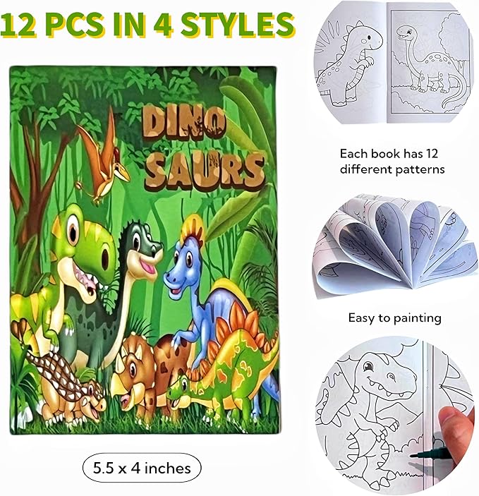 Dinosaur Party Favors -12 Pack Dinosaur Birthday Party favors Supplies, Dinosaur Goodie Bags, Dino Party Favors Gifts Bags Birthday Decorations
