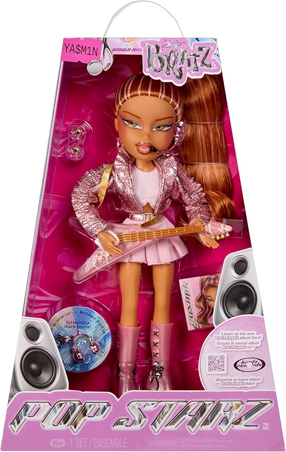 Bratz Pop Starz Yasmin Fashion Doll with Accessories and Charm