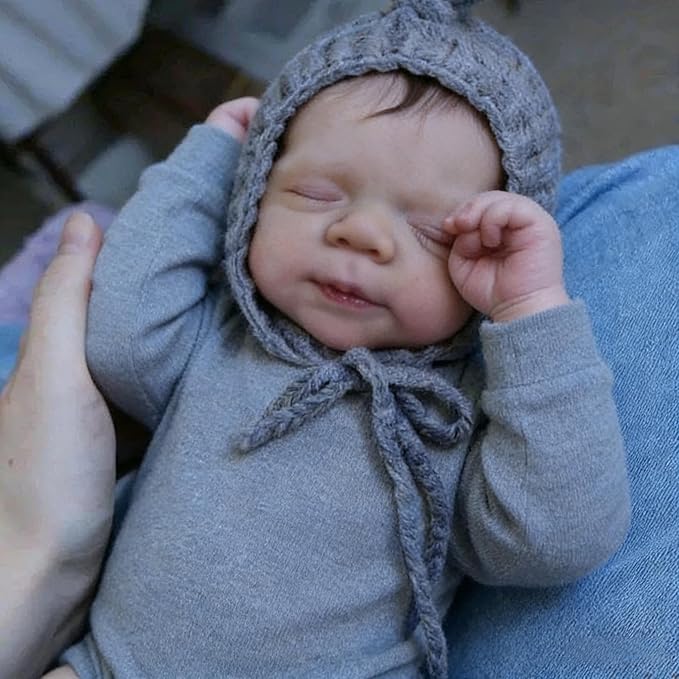 Anano Reborn Baby Dolls Boy, 18 in Realistic Baby Doll, Silicone Babys Doll Lifelike, Real Life Babys, Silicone Reborn Dolls Sleeping Lifelike Newborn Babies Doll's with Accessories